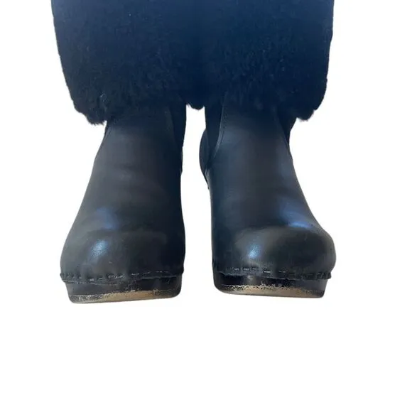No.6 Shearling Suede Clog Boot