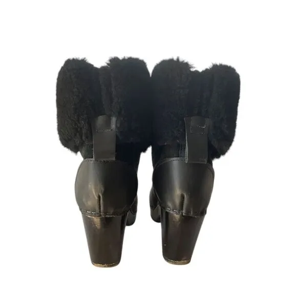 No.6 Shearling Suede Clog Boot