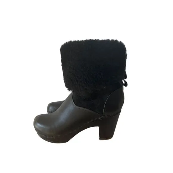No.6 Shearling Suede Clog Boot