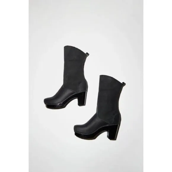 No.6 Shearling Suede Clog Boot