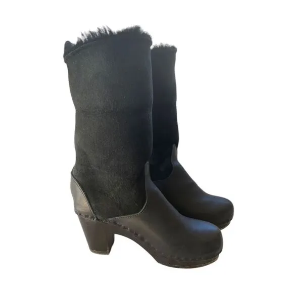 No.6 Shearling Suede Clog Boot
