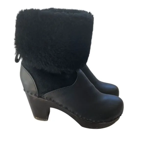 No.6 Shearling Suede Clog Boot