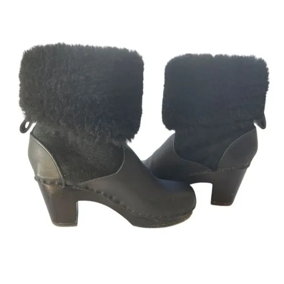 No.6 Shearling Suede Clog Boot