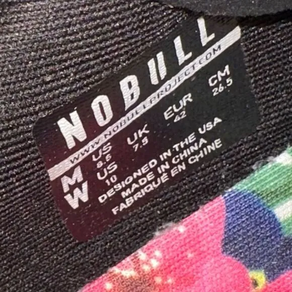 Nobull Black Sneakers with Floral Sole (UNISEX)