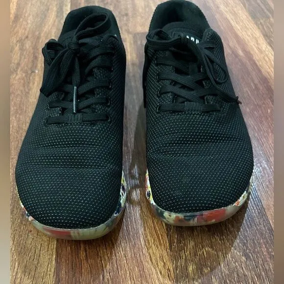 Nobull Black Sneakers with Floral Sole (UNISEX)