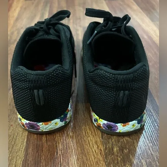 Nobull Black Sneakers with Floral Sole (UNISEX)