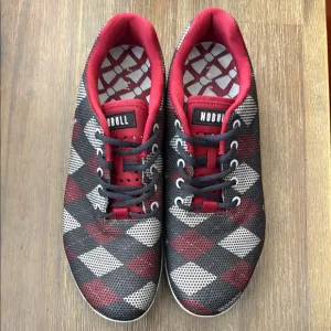 NOBULL Men’s Red and Black Plaid Sneakers