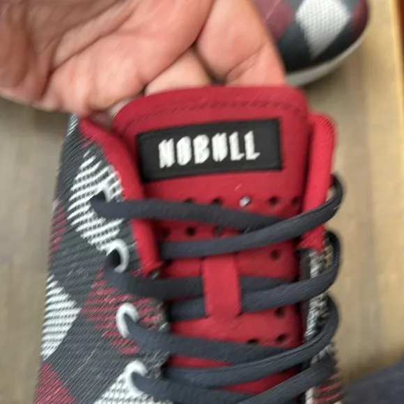 NOBULL Men’s Red and Black Plaid Sneakers