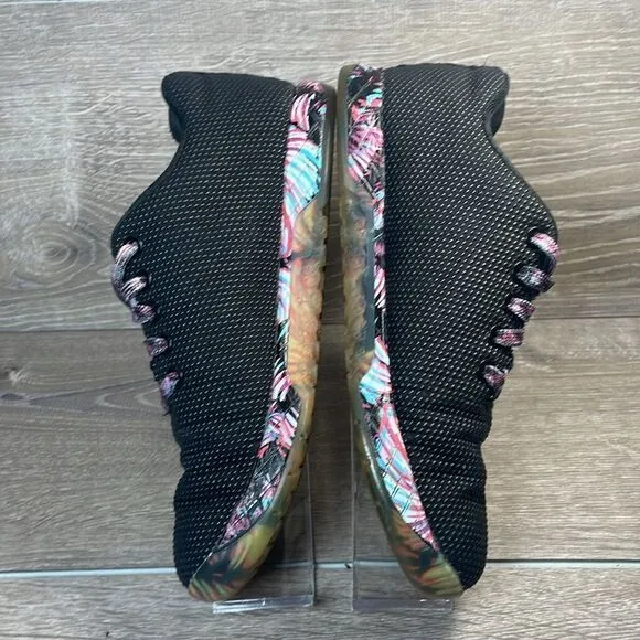 NOBULL Outwork Midnight Palm Women's Sz 6.5 Black Floral Cross Training Sneakers