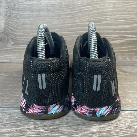 NOBULL Outwork Midnight Palm Women's Sz 6.5 Black Floral Cross Training Sneakers