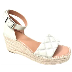 Nordstrom Women's Espadrille Platform Wedge Sandal Shoes Ankle Strap Cream 9