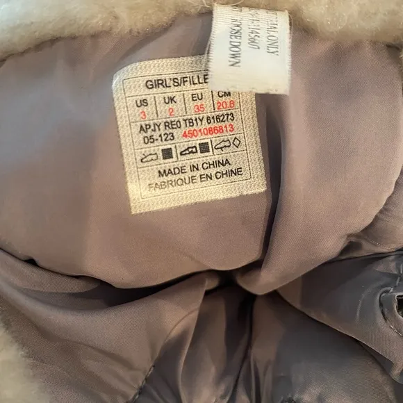 North Face Snow Boots, kids size 3