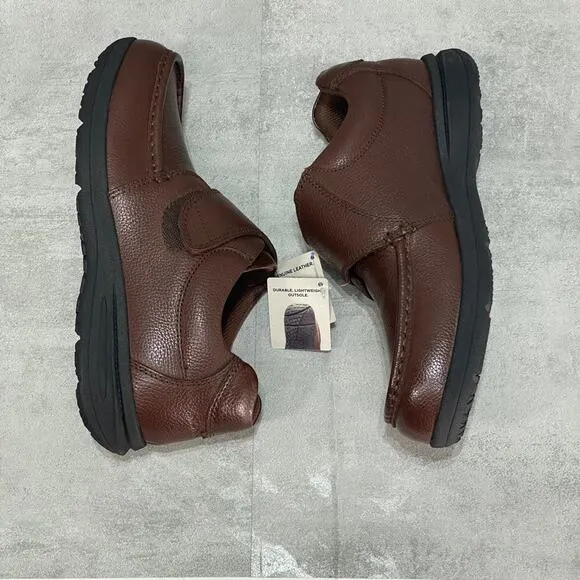 NUNN BUSH Brown Tumble Cam-Strap Moc-Toe Lightweig
