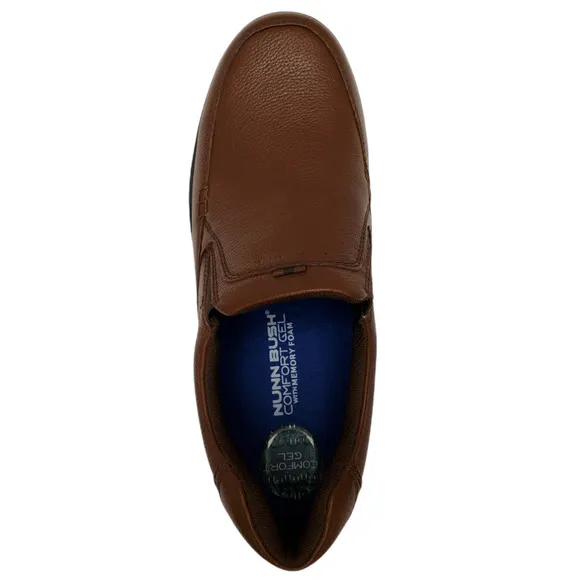 Nunn Bush Mens Cam Lightweight Loafers Cognac Tumble 11.5W