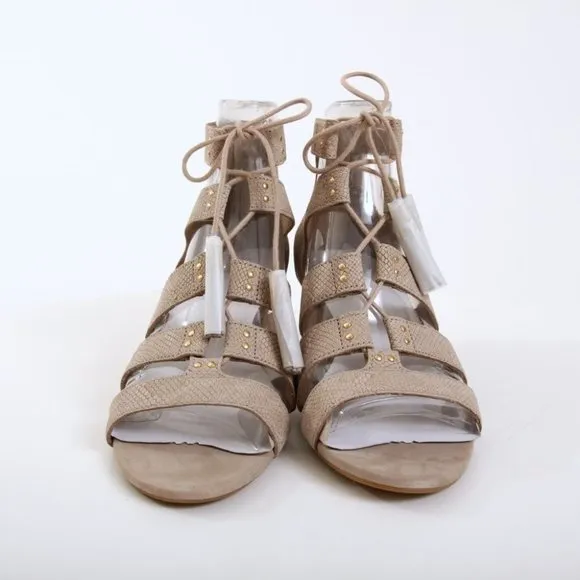 NWB UGG Yasmin Snake Caged Wedge Sandals