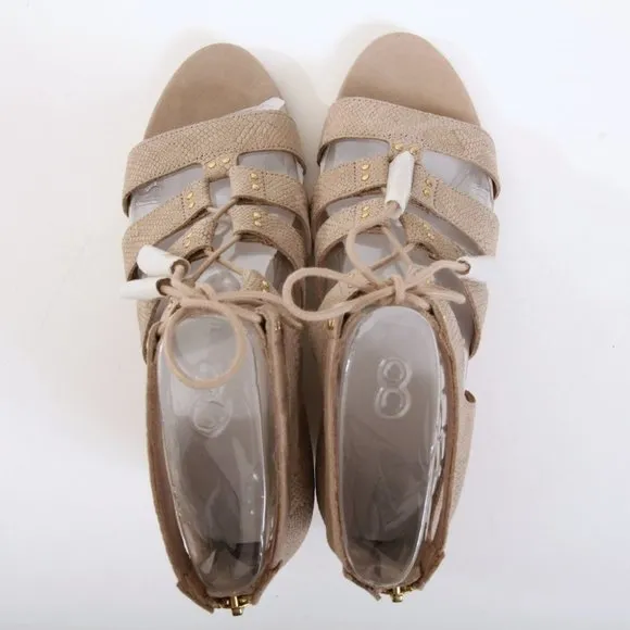 NWB UGG Yasmin Snake Caged Wedge Sandals