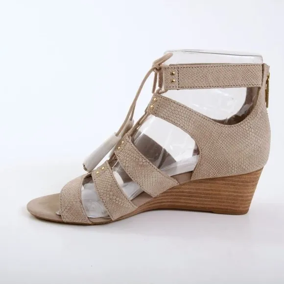 NWB UGG Yasmin Snake Caged Wedge Sandals
