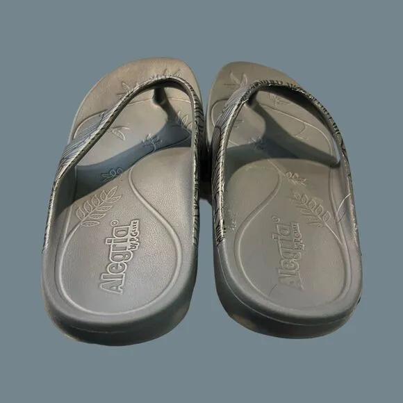 NWOB Alegria Printed Toe Sandals Ode Tobacco Smoke Size 36 US 5.5 6