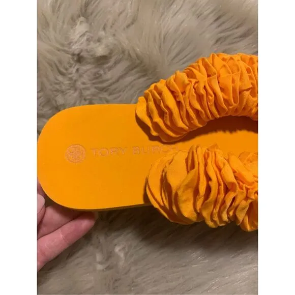 NWOB Tory Burch Women’s Yo Yo Squash Orange Flip Flops Sandals Size 9