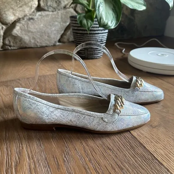 NWOB AMALFI BY RANGONI Oste Leather Slip On Loafers In Multi