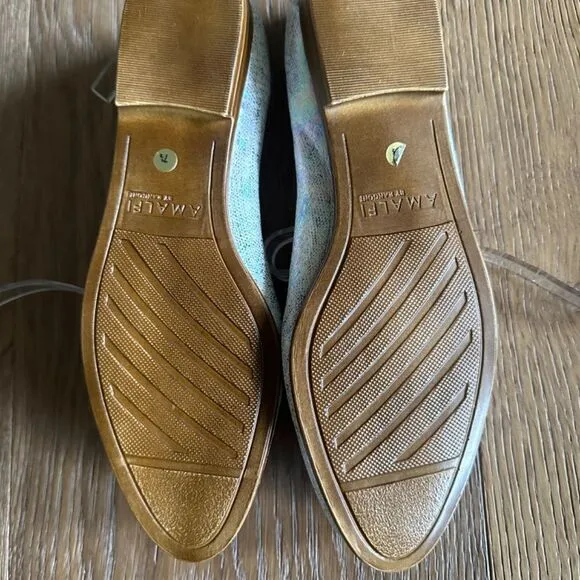 NWOB AMALFI BY RANGONI Oste Leather Slip On Loafers In Multi