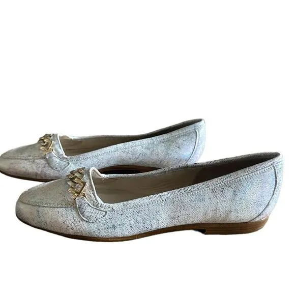 NWOB AMALFI BY RANGONI Oste Leather Slip On Loafers In Multi