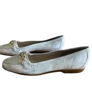 NWOB AMALFI BY RANGONI Oste Leather Slip On Loafers In Multi