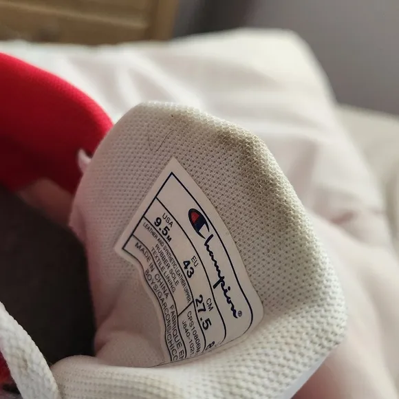 NWOT Champions retro red and white sneakers