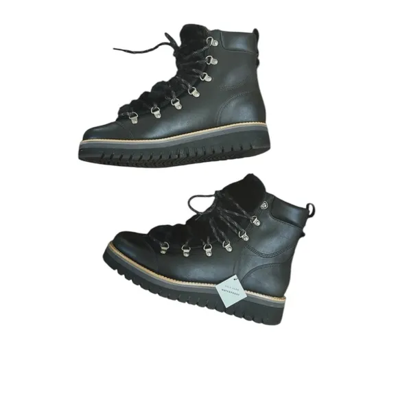 NWOT Cole Haan Zerogrand Lodge Hiker Boots in Black Leather – Sz 8.5 B