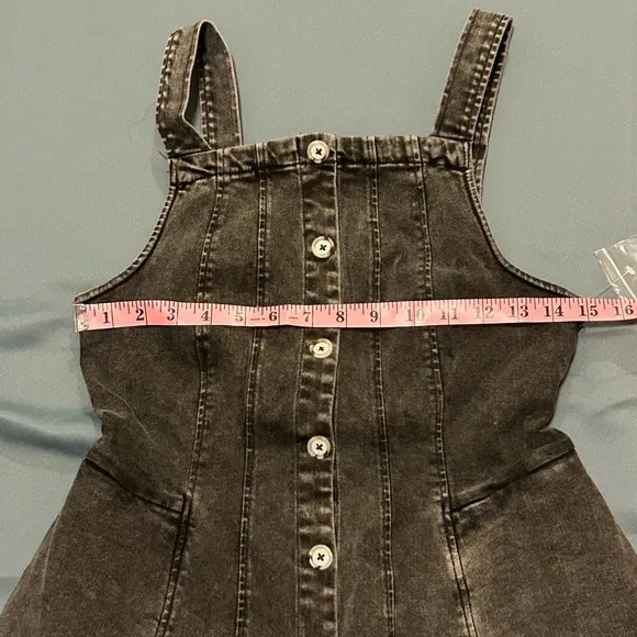 NWOT FREE PEOPLE  Gimme More Mini Dress - Gray Skies Wash size S
