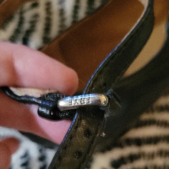 NWOT Frye Black Leather Slingback Mary Jane Flats