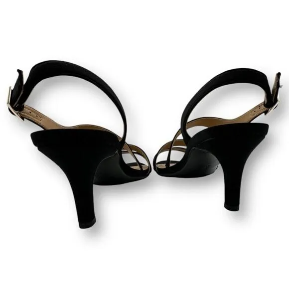 NWOT Naturalizer Womens Taimi Dress Strappy Slingback Sandals Black Size 10W