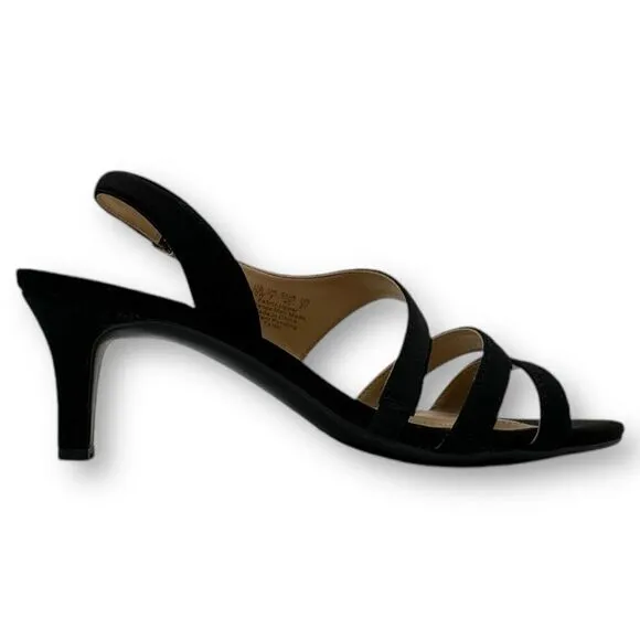 NWOT Naturalizer Womens Taimi Dress Strappy Slingback Sandals Black Size 10W