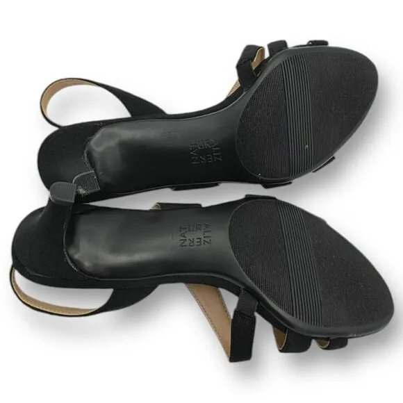 NWOT Naturalizer Womens Taimi Dress Strappy Slingback Sandals Black Size 10W