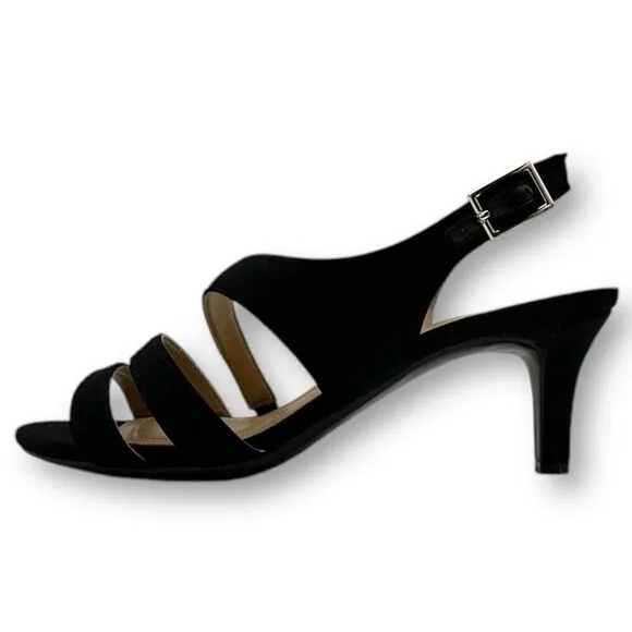NWOT Naturalizer Womens Taimi Dress Strappy Slingback Sandals Black Size 10W