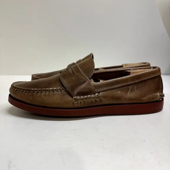 NWOT Rancourt &amp; Co. Pinch Penny Loafer Moc Brown Handsewn in USA 8 Wide EE