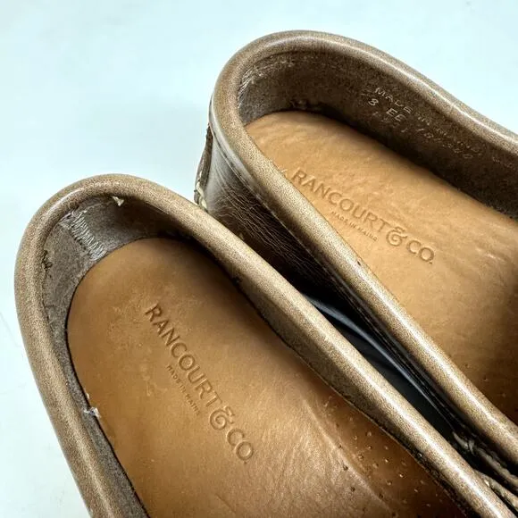 NWOT Rancourt &amp; Co. Pinch Penny Loafer Moc Brown Handsewn in USA 8 Wide EE