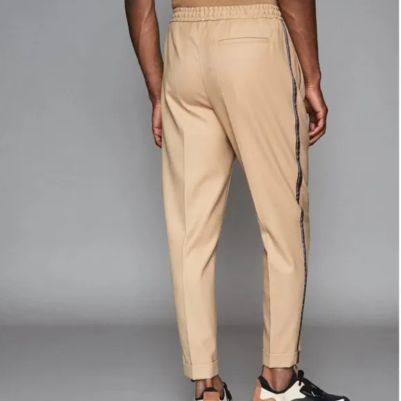 NWOT! REISS Side Stripe Salmon Casual Trousers