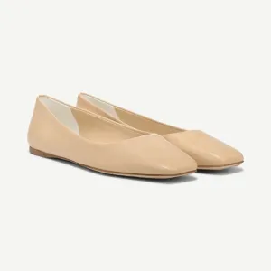 NWOT Sarto Flexa Amaya Ballet Flats Slip-On Square Toe Leather Italy Beige 10