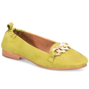 NWOT Sofft Kadyn Leather Pear Green Chain Link Flats Moccasins Slip-on Shoes 8.5
