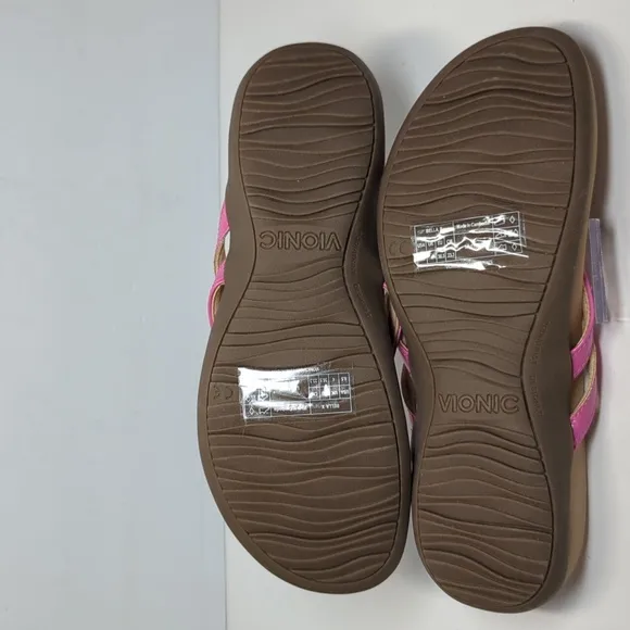 NWOT Vionic Bella X anniversary orthotic thong sandals women's size 6.5 EU 36.5
