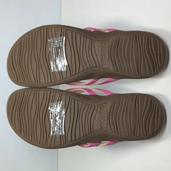 NWOT Vionic Bella X anniversary orthotic thong sandals women's size 6.5 EU 36.5
