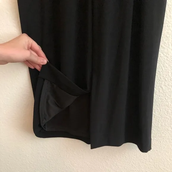 NWT Anne Klein Black Dress With Jeweled Accent