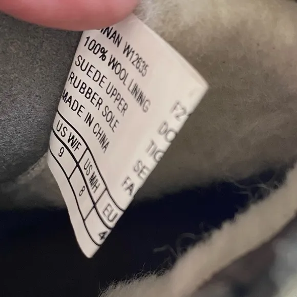 NWT Anthropologie Emu Australia Gray Ankle Boots Shearling Wool Lined Bo…