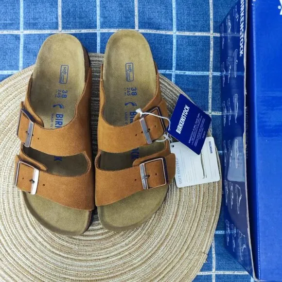 NWT🛴|🛴 Birkenstock Mayari Narrow Sandals - Truffle Suede w/ Luxury Kit