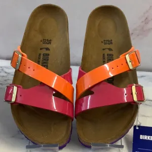 NWT Birkenstock Women's Pink and Orange Sandals Size 5