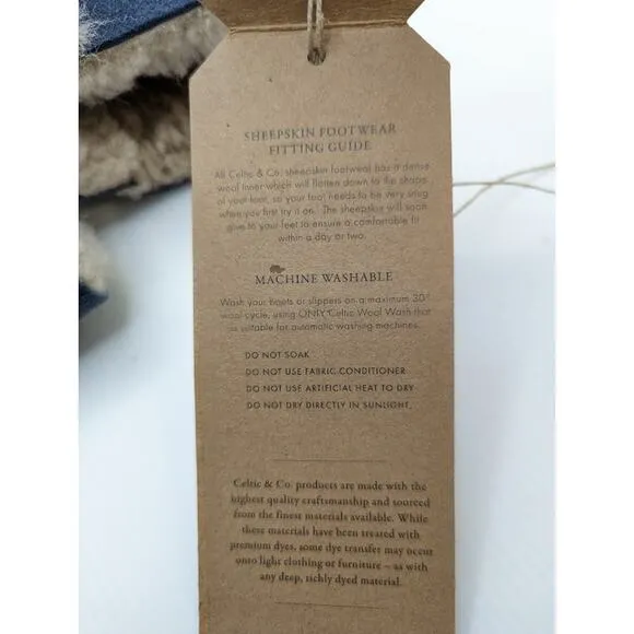 NWT Celtic and Co. Toddler sheepskin boots navy blue little kid 9 - 10