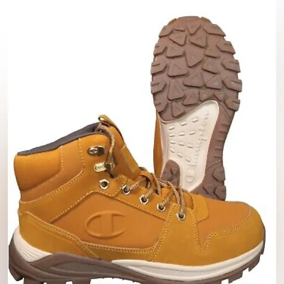 NWT; Champion Expo Rogue Men's Lace up Boots Wheat Gum♾️ Leather Hiking Boots