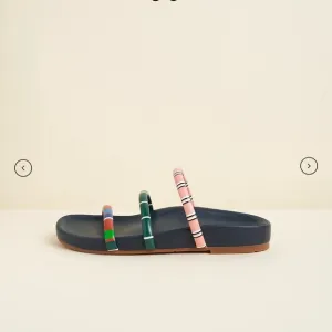 NWT Charlotte Stone Dolly Strappy Slide Sandals