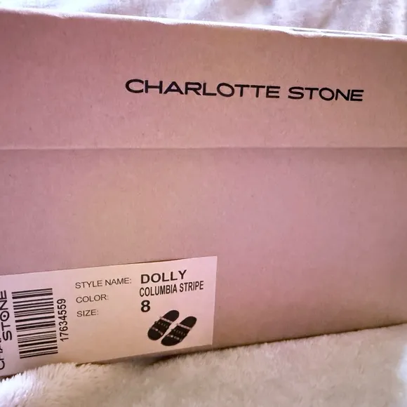 NWT Charlotte Stone Dolly Strappy Slide Sandals